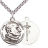 Sterling Silver St. John XXIII Patron Saint Medal Necklace 1 inch with 24 inch Chain by Bliss Manufacturing