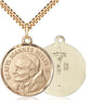 14kt gold filled St. John Paul II patron saint medal necklace 1 inch pendant with 24 inch chain by Bliss