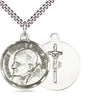 Sterling Silver St. John Paul II Patron Saint Medal Necklace 1 inch with 24 inch Chain by Bliss