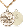 14kt Gold Filled St. John Paul II Patron Saint Medal Necklace 1 inch by 7/8 inch with 24 inch Chain by Bliss