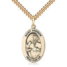 14kt Gold Filled St. Andrew the Apostle Patron Saint Medal Necklace 1x1/2 inch with 24 inch Chain by Bliss