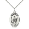 Sterling Silver St. Agatha patron saint medal necklace with 18 inch chain handcrafted by Bliss Manufacturing USA