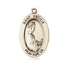 14kt solid gold St. Cecilia patron saint medal pendant 1 inch by half inch handcrafted by Bliss