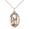 14kt Gold Filled St. Bernadette Patron Saint Medal Necklace 1x1/2 inch with 18 inch Chain by Bliss