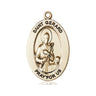14kt Solid Gold St. Gerard Majella Medal Pendant 1 x 1/2 inch by Bliss Manufacturing