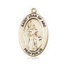 14kt Solid Gold St. Joan of Arc medium patron saint medal pendant handcrafted by Bliss