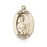 14kt solid gold St. Jude Thaddeus patron saint medal pendant 1 inch by half inch handcrafted by Bliss