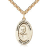 14kt Gold Filled St. Maximilian Kolbe patron saint medal necklace with 24 inch chain by Bliss Manufacturing