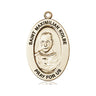 14kt Solid Gold St. Maximilian Kolbe Patron Saint Medal Pendant 1 inch by Bliss Manufacturing