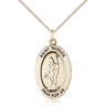 14kt Gold Filled St Patrick medium patron saint medal necklace with 18 inch chain by Bliss Manufacturing