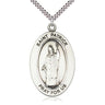 Sterling Silver St. Patrick patron saint medal necklace 1 x 1/2 inch with 24 inch chain by Bliss