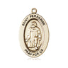 14kt Solid Gold St. Peregrine Laziosi Patron Saint Medal 1 inch by half inch pendant handcrafted in USA by Bliss