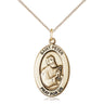 14kt Gold Filled St. Peter the Apostle Patron Saint Medal Necklace 1x1/2 inch with 18 inch chain by Bliss