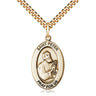14kt Gold Filled St. Peter the Apostle Patron Saint Medal Necklace 1x1/2 inch with 24 inch chain by Bliss