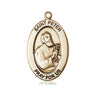 14kt solid gold St. Peter the Apostle patron saint medal pendant 1x1/2 inch handcrafted by Bliss
