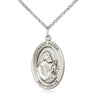 Sterling Silver St. Peter the Apostle Medal Necklace 1 inch by half inch pendant on 18 inch chain by Bliss