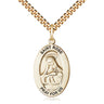 14kt Gold Filled St. Rose of Lima Medal Necklace 1 inch by Half Inch with 24 inch Chain by Bliss
