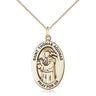 14kt Gold Filled St. Thomas Aquinas patron saint medal necklace 1x1/2 inch on 18 inch chain by Bliss
