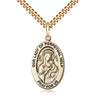 14kt Gold Filled Medium Our Lady of Perpetual Help Medal Necklace 1 x 1/2 inches 24 inch chain Bliss