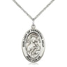 Sterling Silver Our Lady of Perpetual Help Pendant Necklace 1x1/2 inch with 18 inch Chain by Bliss