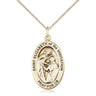 14kt gold filled St. Elizabeth of the Visitation medal necklace with 18 inch chain, 1 inch medal, by Bliss