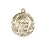 14kt solid gold St. Vincent de Paul medal pendant, medium 3/4 x 5/8 inch, handcrafted in USA by Bliss