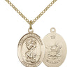 14kt Gold Filled St. Michael the Archangel Medal Necklace with 3/4 inch pendant on 18 inch curb chain handcrafted by Bliss Manufacturing