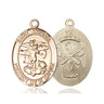 14kt Solid Gold St. Michael the Archangel Patron Saint Medal Pendant by Bliss Manufacturing