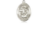 Sterling Silver St. Michael Patron Saint Medal Necklace 1 x 5/8 inch pendant with 24 inch chain by Bliss