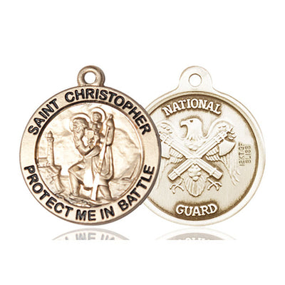 14kt Solid Gold St. Christopher Medal Pendant | 1" x 1-5/8" | USA Made by Bliss