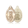 14kt Solid Gold St. Christopher Air Force Medal Pendant 1 1/8 x 1 1/4 Handcrafted by Bliss