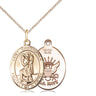 14kt Gold Filled St. Christopher Navy military medal necklace with 18 inch chain by Bliss Manufacturing