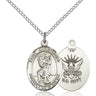 Sterling Silver St. Christopher Patron Saint Medal Necklace 3/4 x 1 pendant with 18 inch chain by Bliss