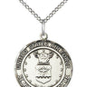 Sterling Silver St. Michael Air Force Medal Necklace 3/4 inch with 18 inch chain by Bliss Manufacturing