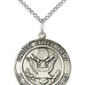 Sterling Silver ARMY St Michael Medal Necklace 3/4x3/4 inch 18 inch Chain Bliss USA