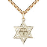14kt Gold Filled Star of David with Cross necklace pendant 7/8 inch x 5/8 inch on 24 inch chain by Bliss