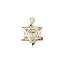 14kt Solid Gold Small Star of David with Cross Pendant 1/2 x 3/8 by Bliss Manufacturing