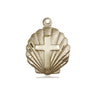 14kt solid gold medium cross pendant 3/4 x 5/8 inches by Bliss Manufacturing
