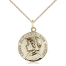 14kt gold filled St. Elizabeth Ann Seton patron saint medal necklace three-quarter inch by Bliss Manufacturing