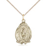 14kt Gold Filled Miraculous Medal Necklace Medium Size 3/4 x 1/2 with 18 Inch Chain by Bliss