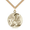 14kt Gold Filled St. Andrew Patron Saint Medal Necklace with 24 inch chain by Bliss Manufacturing USA