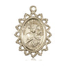 14kt solid gold Our Lady of Czestochowa medal 1 x 3/4 inch handcrafted by Bliss Manufacturing USA