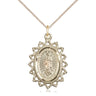 14kt Gold Filled Our Lady of Guadalupe Medal Necklace 1 inch by 3/4 inch on 18 inch Chain by Bliss