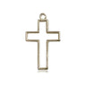 14kt Solid Gold Medium Cross Pendant 7/8 x 1/2 inches handcrafted in USA by Bliss Manufacturing