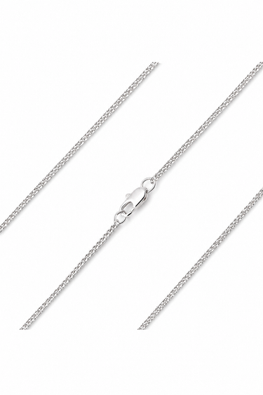 Sterling Silver St. Michael Air Force Medal Necklace – Military Patron Saint Pendant shown with an 18-inch sterling silver curb chain