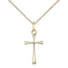 Gold Filled Maltese Cross Necklace 3/4 x 3/8 with 18 inch chain handcrafted by Bliss Manufacturing USA