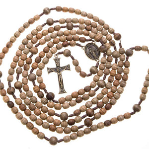 Rosario Católico Grande de Madera de 20 Décadas | Cuentas de 8x10mm | 57
