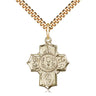 14kt gold filled Millennium crucifix necklace 7/8 x 3/4 pendant with 24 inch chain by Bliss Manufacturing