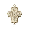 14kt Solid Gold Millennium Crucifix Pendant 7/8 x 3/4 inch handcrafted by Bliss Manufacturing USA