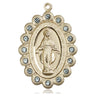 14kt Solid Gold Miraculous Medal Pendant 1 1/8 x 3/4 inch handcrafted by Bliss Manufacturing